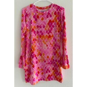 Ibkul Tillie Dress Small Pink Long Sleeve Mesh‎ Stretch Golf Tennis UPF